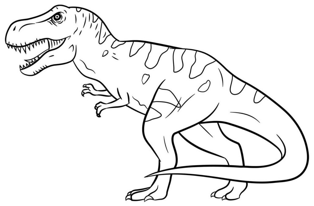 150 Desenhos de T-Rex para Colorir e Imprimir